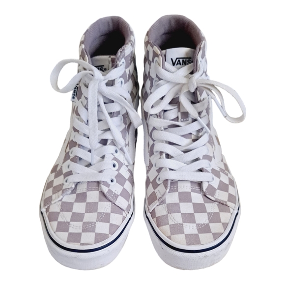 Vans women's sk8 high checkboard size 7 color mauve w - Picture 3 of 10